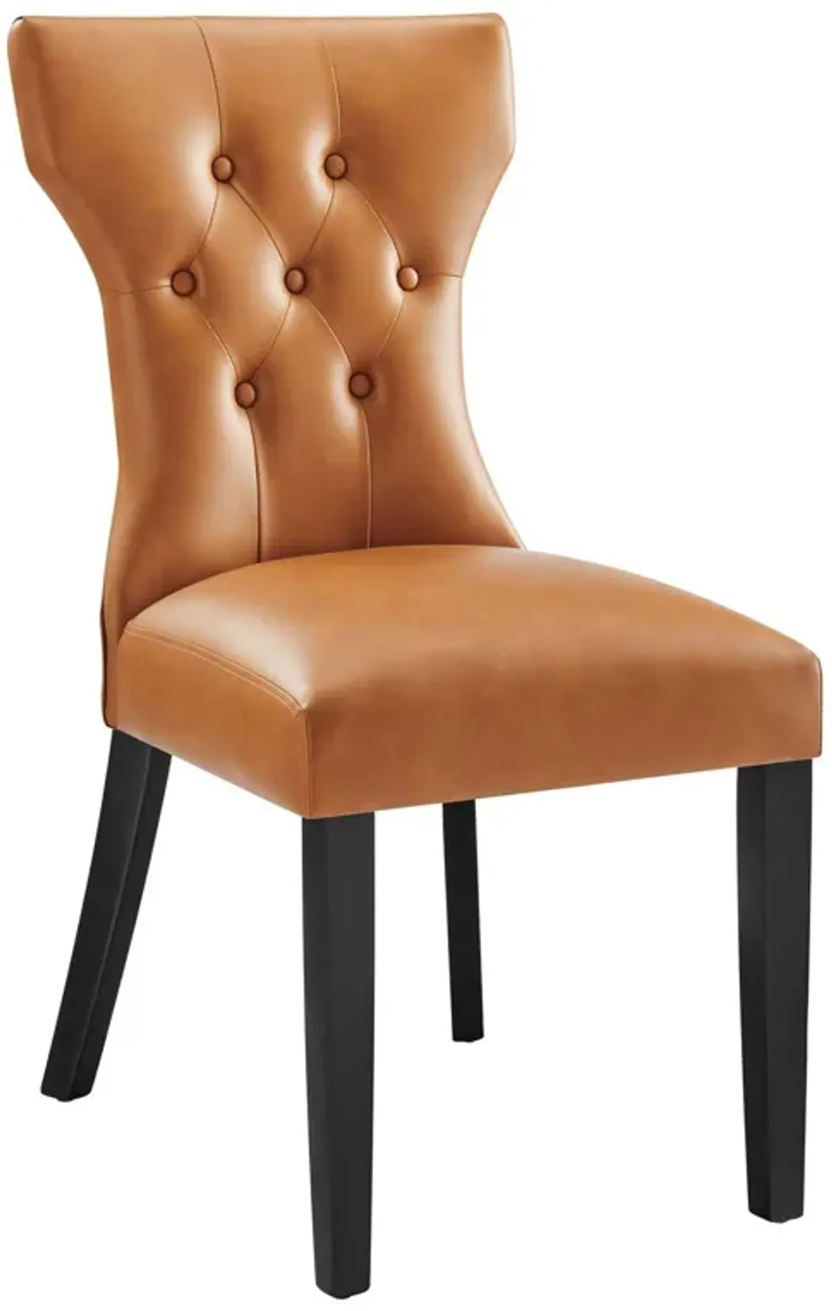 Silhouette Dining Vinyl Side Chair-Benzara