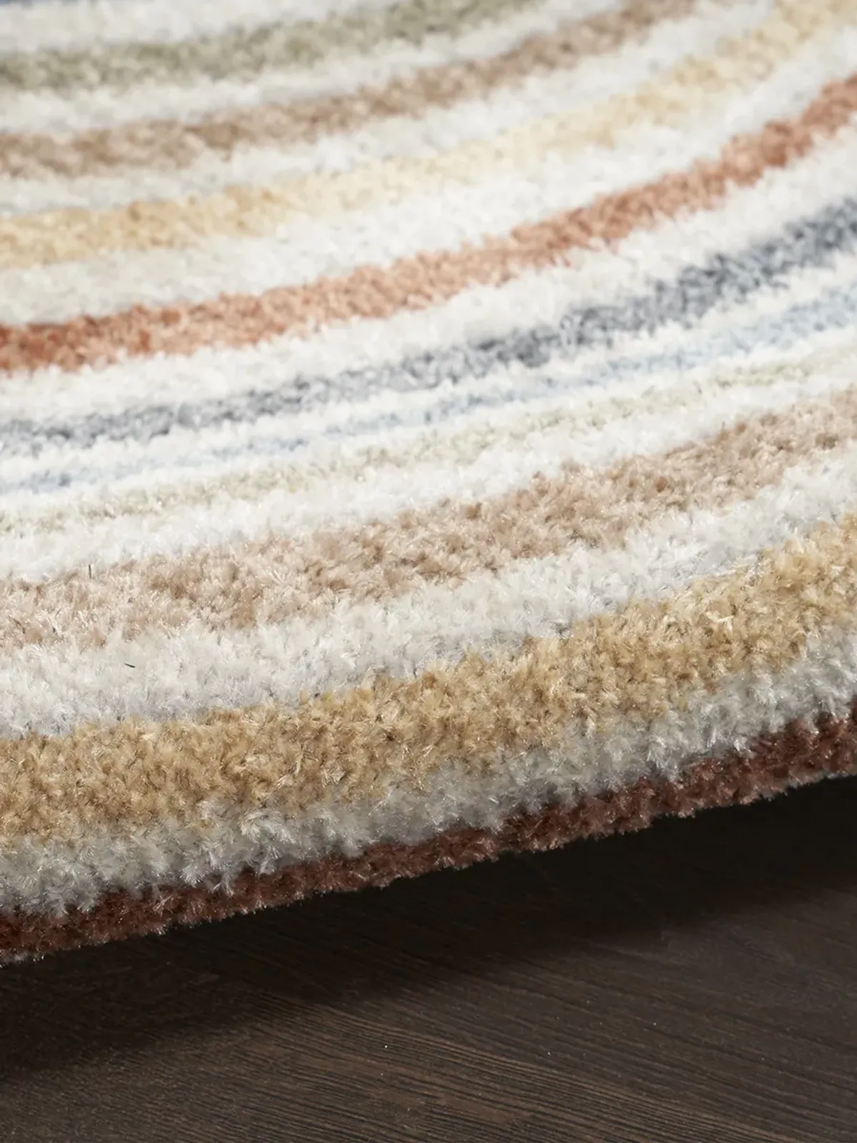 Astra Machine Washable ASW08 Ivory/Multicolor 4' x Round Rug