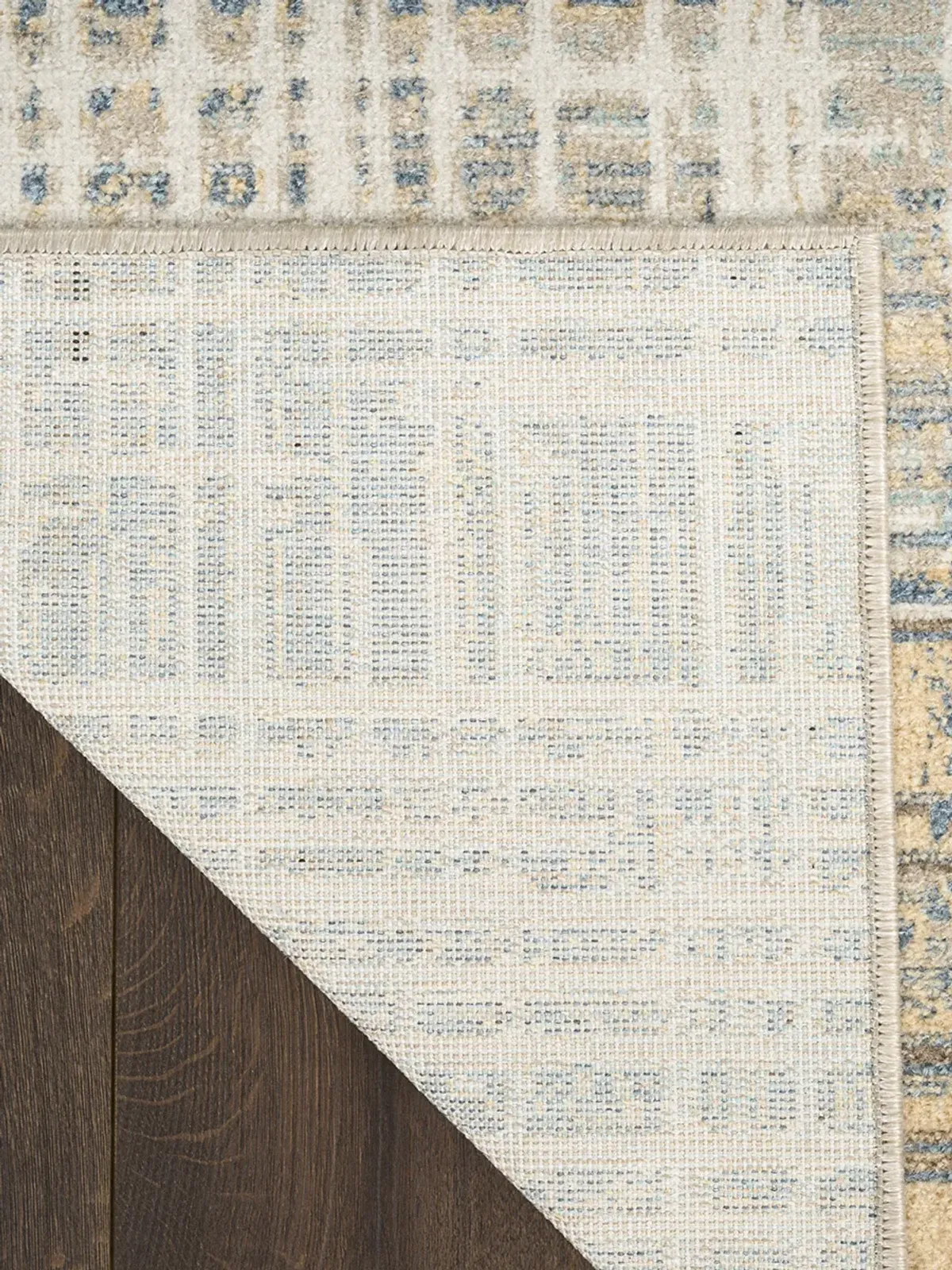 Washable Decor WSD07 Ivory/Blue 6'7" x 9' Rug