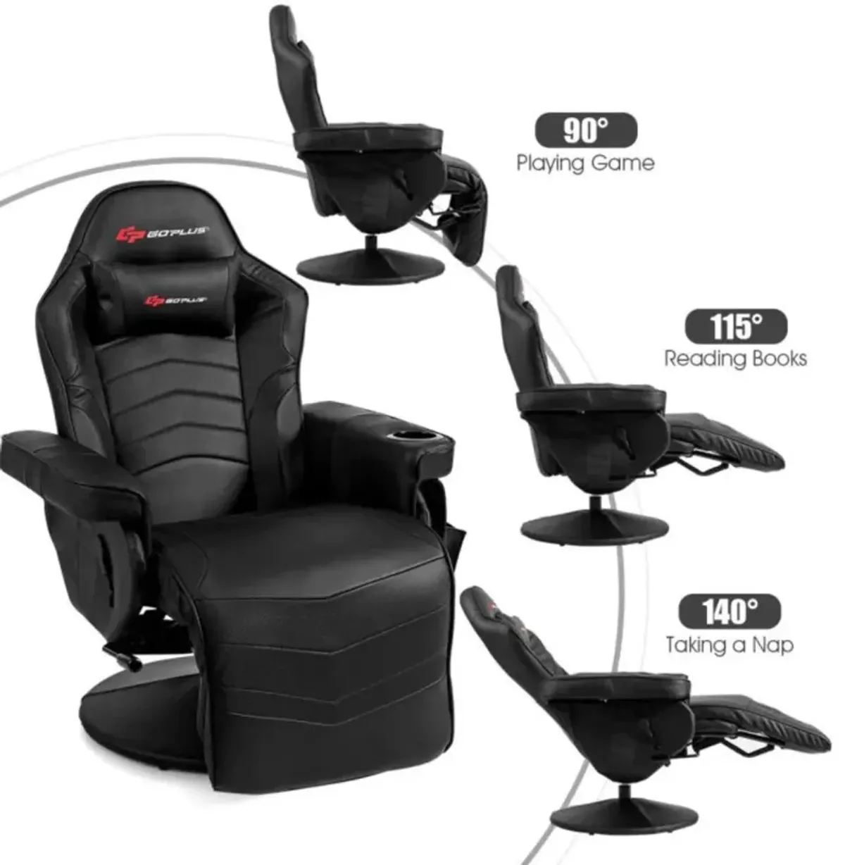 Hivvago Ergonomic High Back Massage Gaming Chair with Pillow