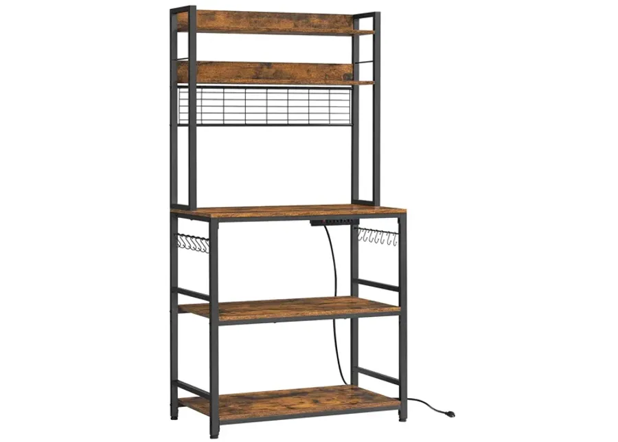 Bakers Rack with Power Outlet