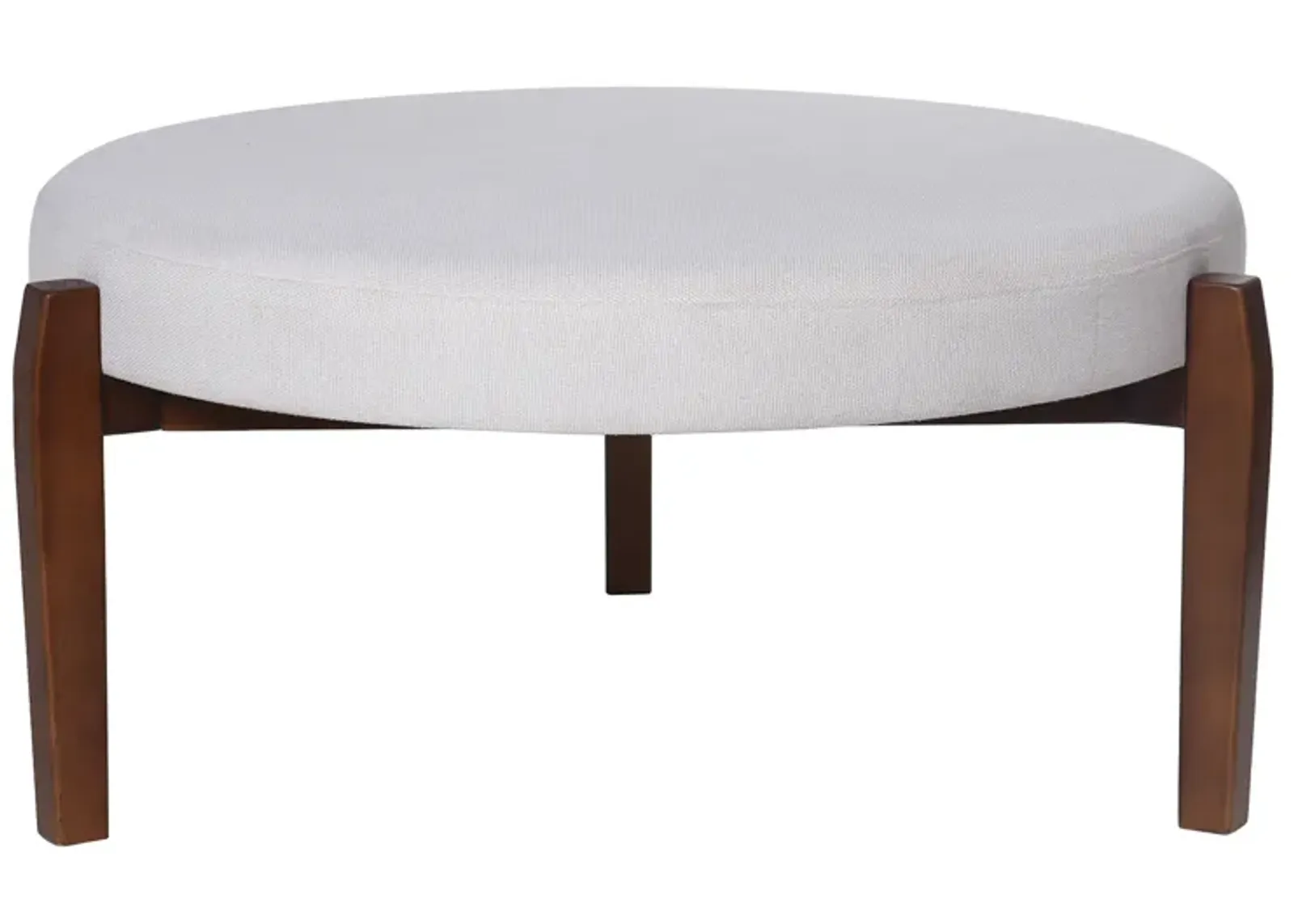 White 3 Legged Ottoman