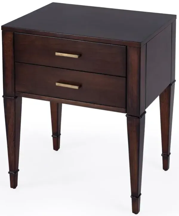Butler Specialty Kai 2 Drawer End Table, Dark Brown