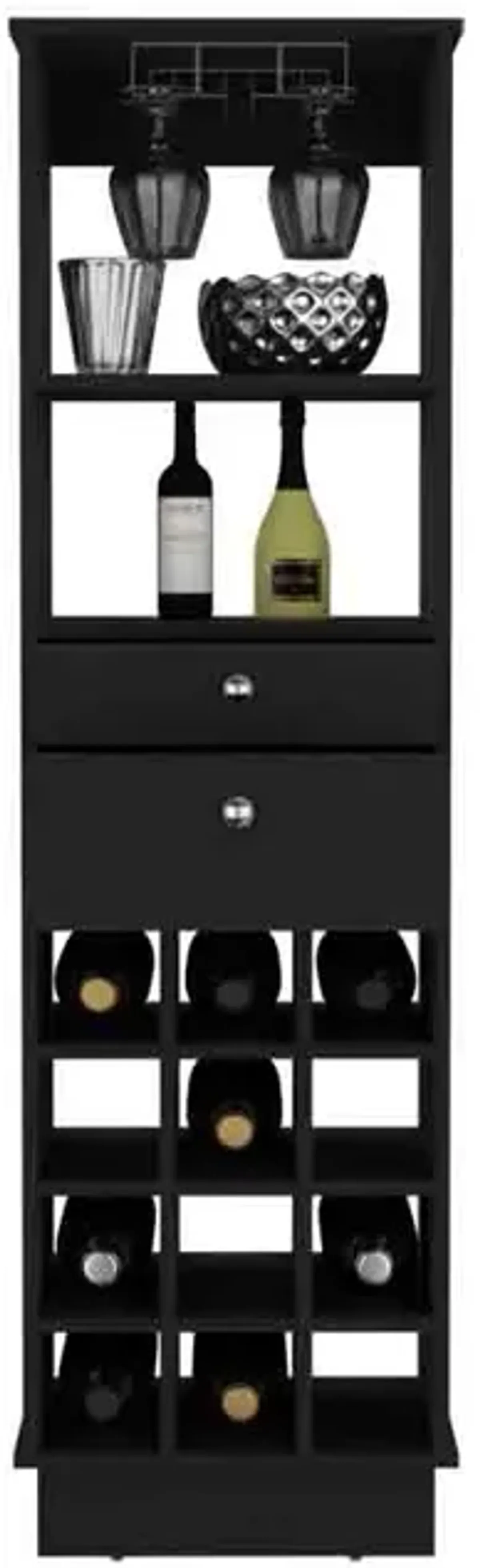 Bar Cabinet Bureck, Living Room, Black