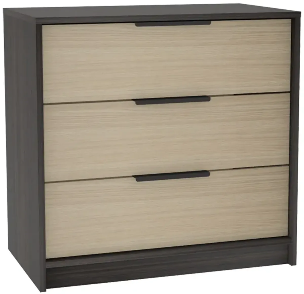 3 Drawers Dresser Maryland, Bedroom, Black / Pine