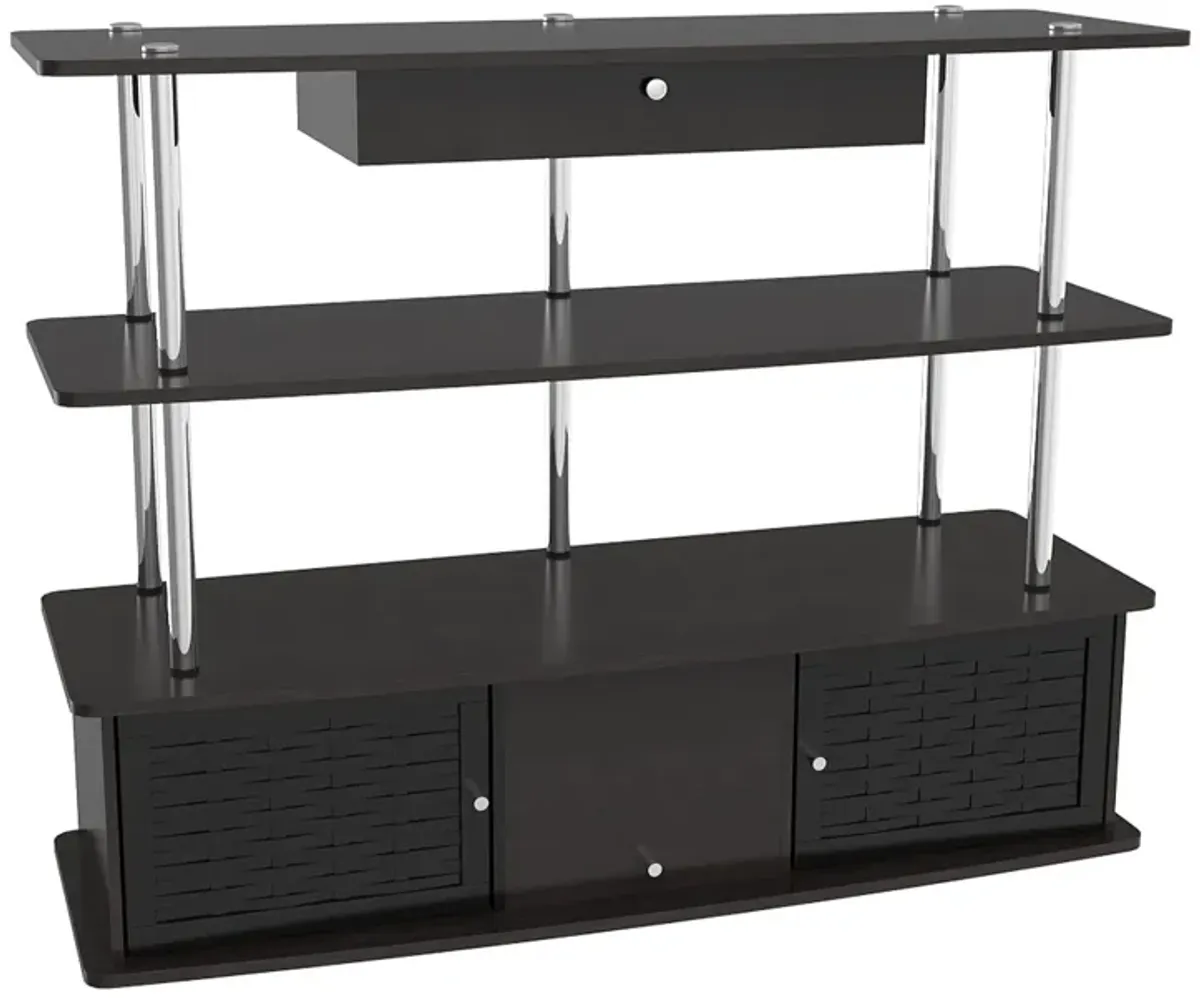 Convenience Concepts Designs2Go Aspen 1 Drawer TV Stand with Storage Cabinets and Shelves