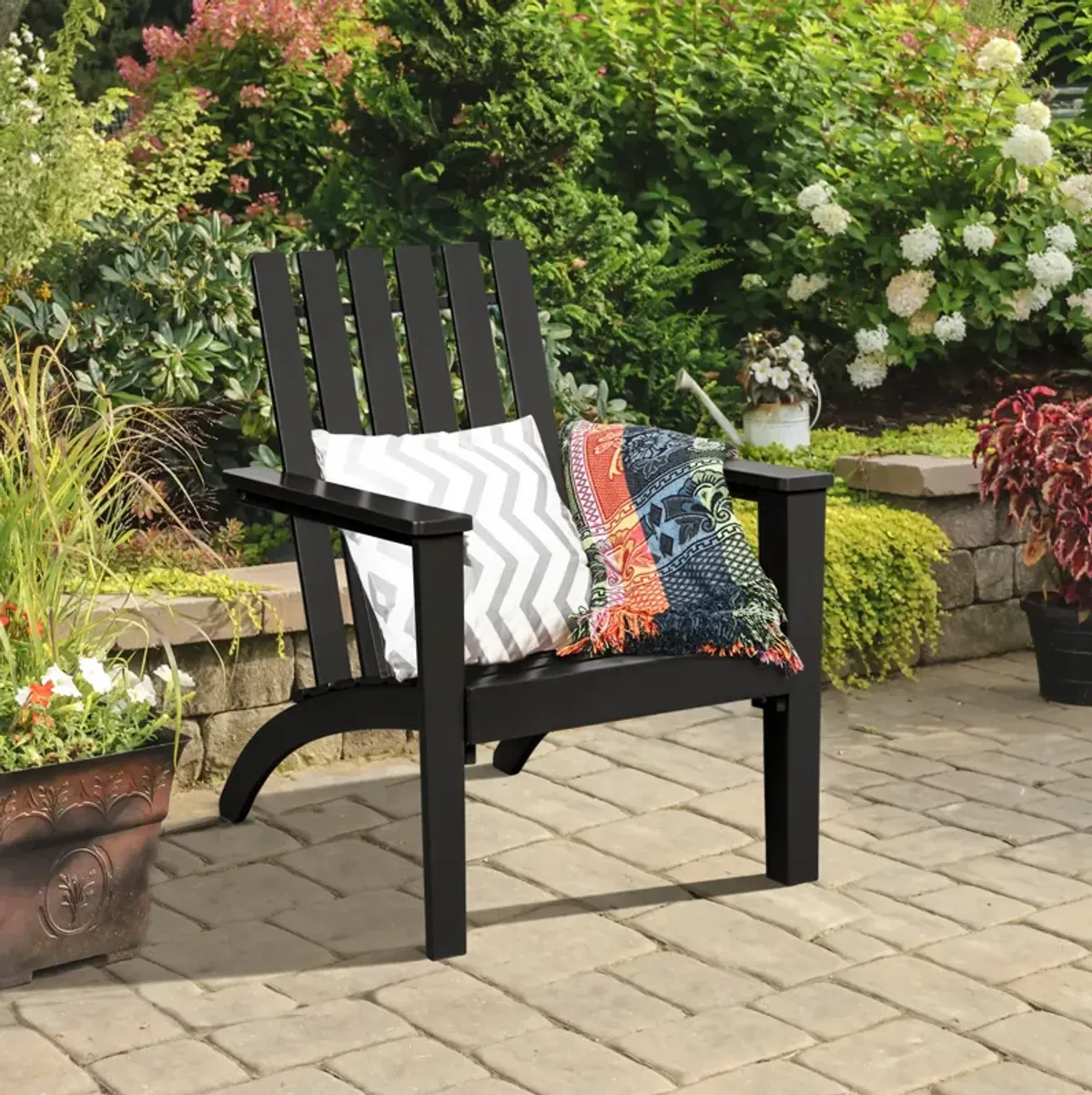 Outdoor Durable Patio Acacia Wood Adirondack Lounge Armchair