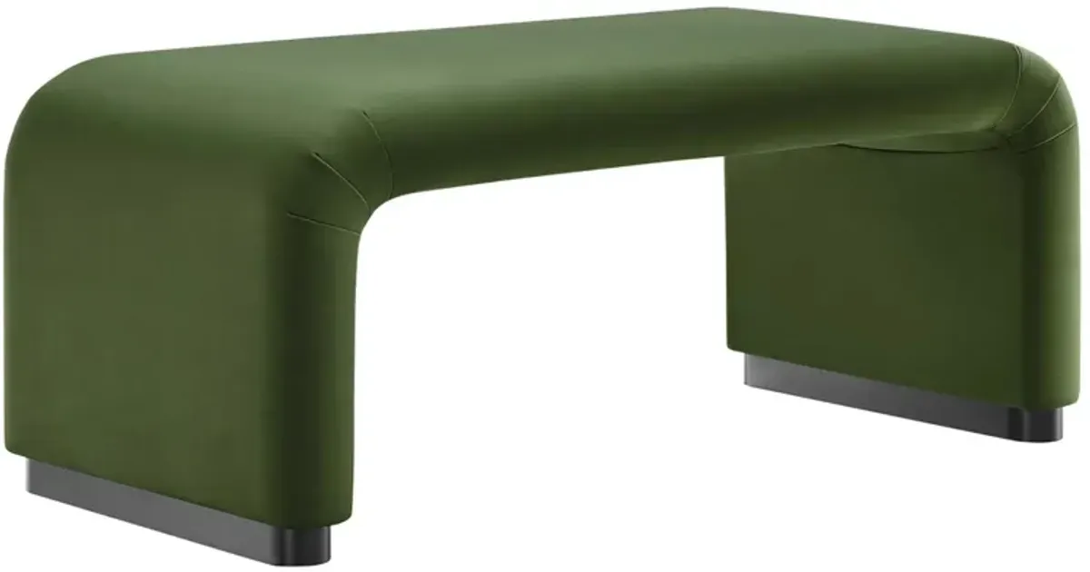 Koda Performance Velvet Waterfall Ottoman