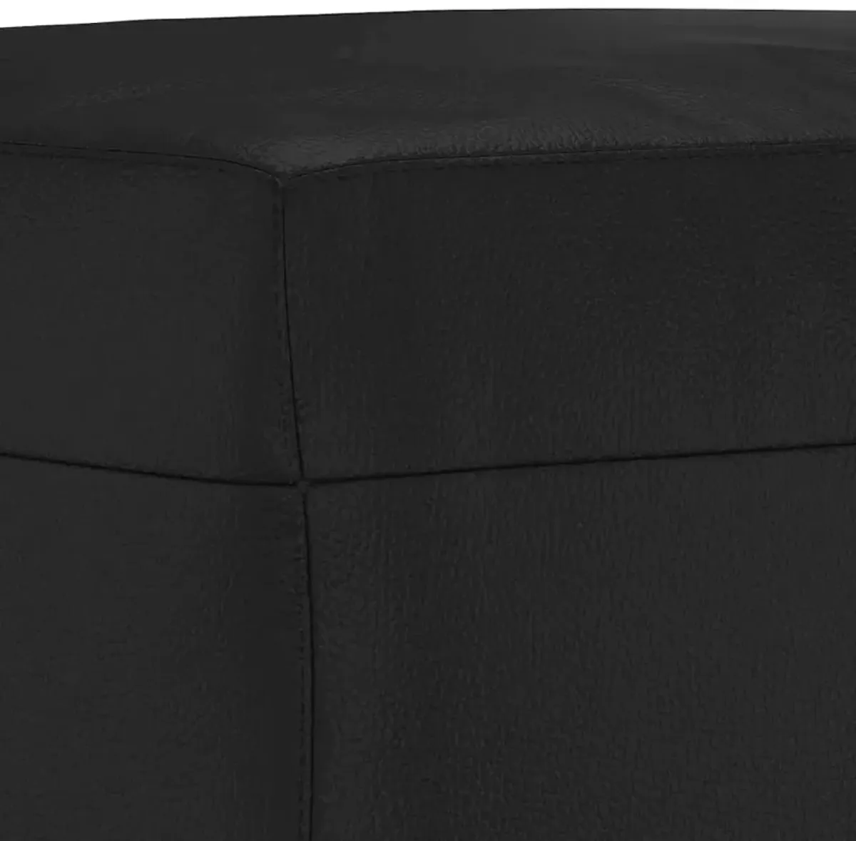 Footstool Black 27.6"x21.7"x16.1" Faux Leather