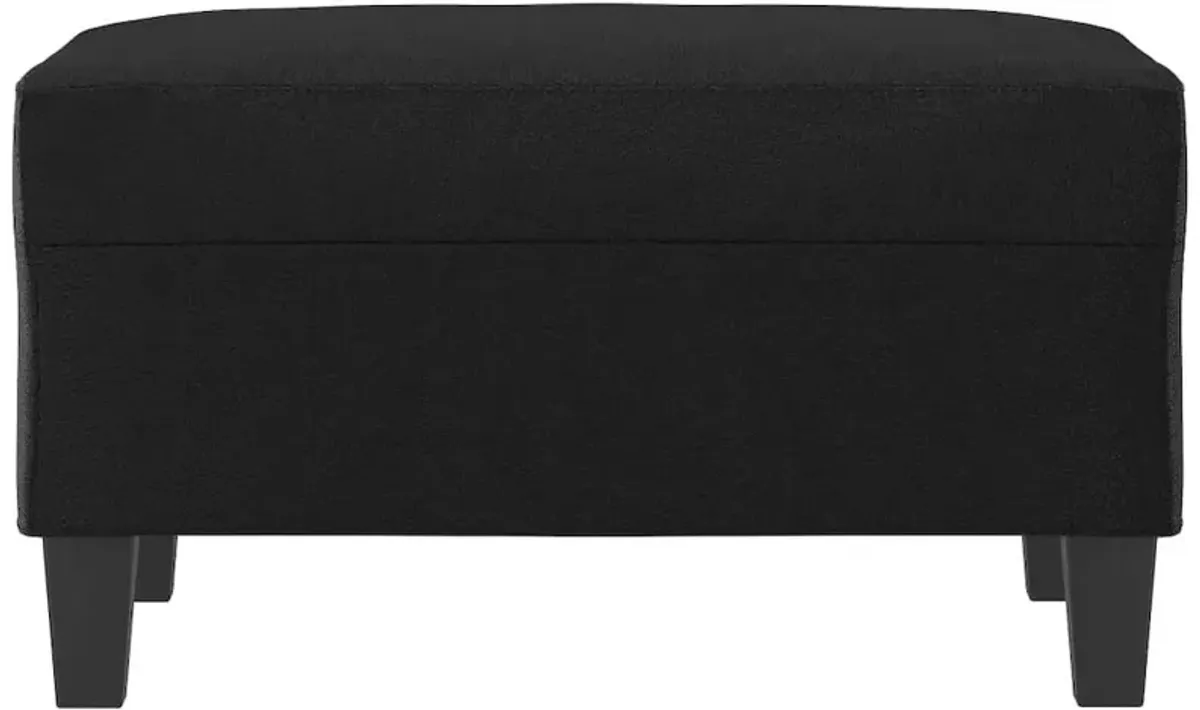 Footstool Black 27.6"x21.7"x16.1" Faux Leather