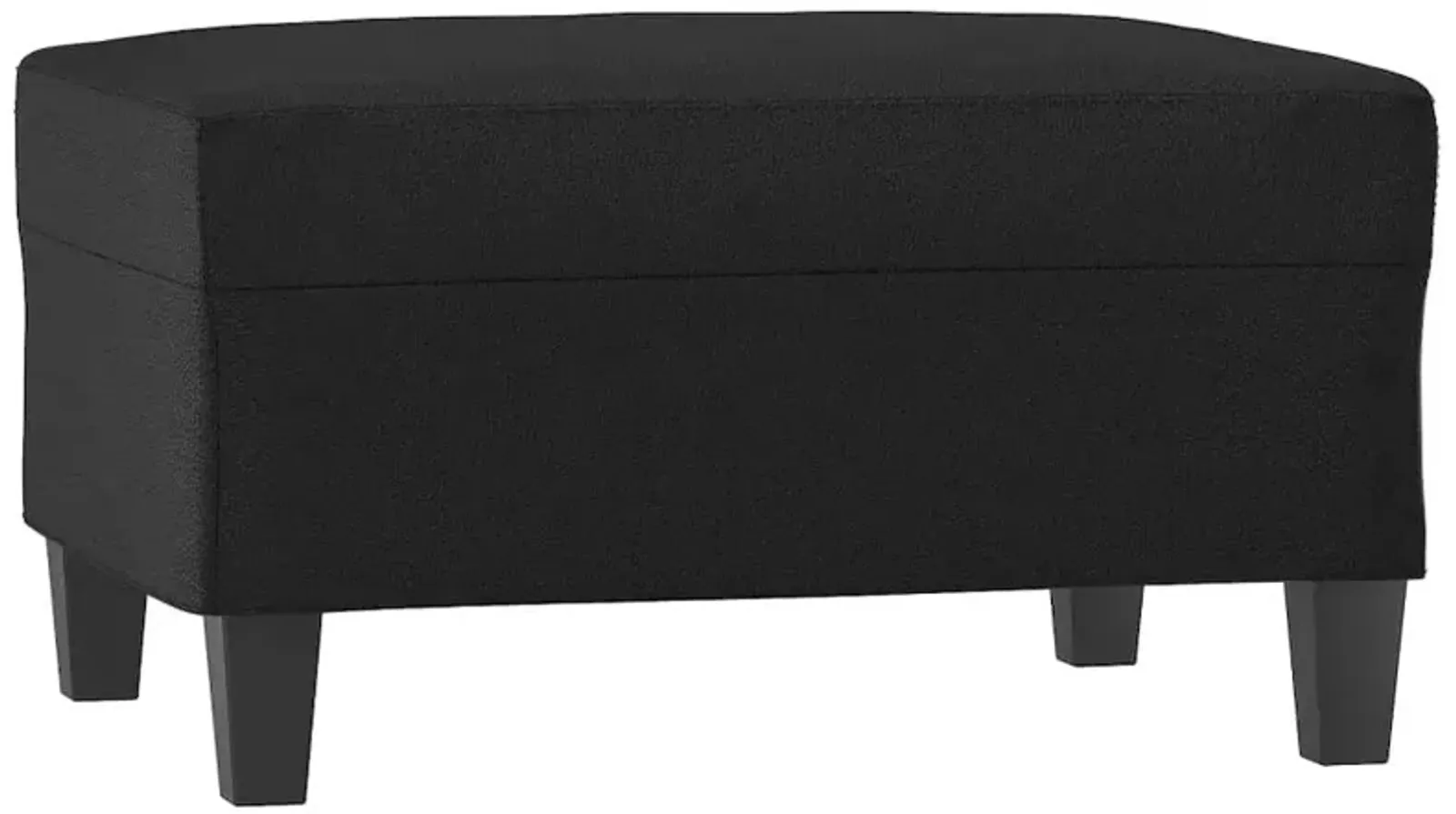 Footstool Black 27.6"x21.7"x16.1" Faux Leather