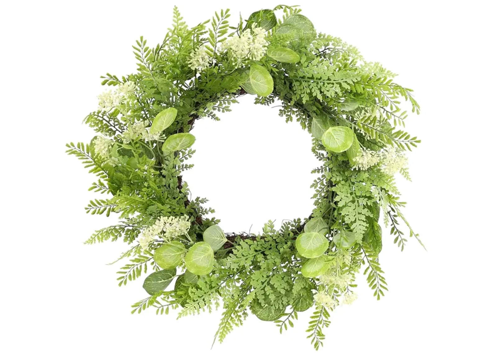 Mixed Foliage Twig Spring Floral Wreath  27.5-Inch