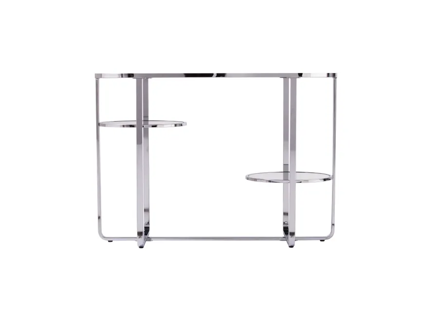 Maxina Mirrored Console Table w/ Storage