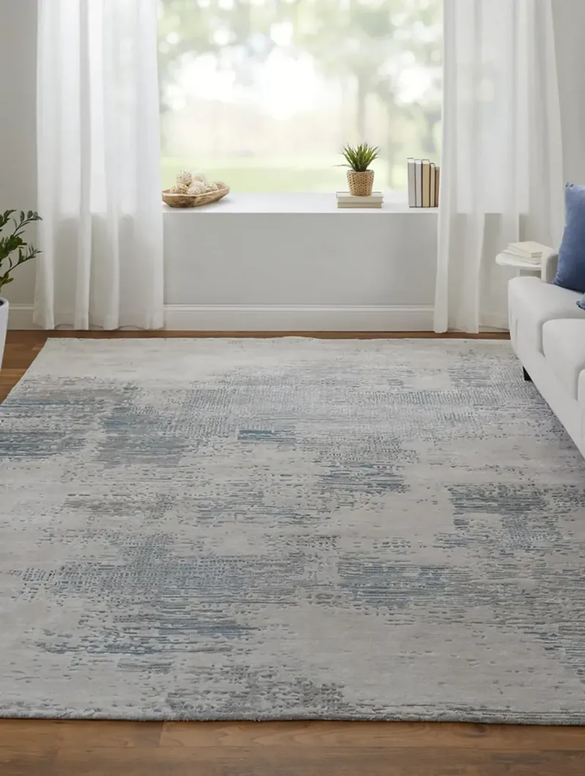 Zarah 8917F 8' x 10' Gray/Taupe/Blue Rug