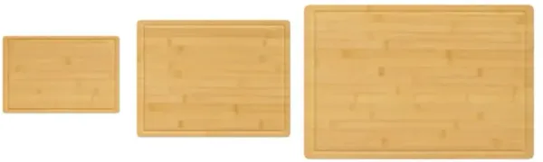vidaXL 3 Piece Chopping Board Set Bamboo