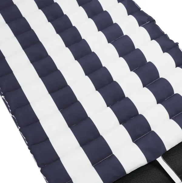 Streamdale Blue and White Lounge Chair Replacement Cushions Set