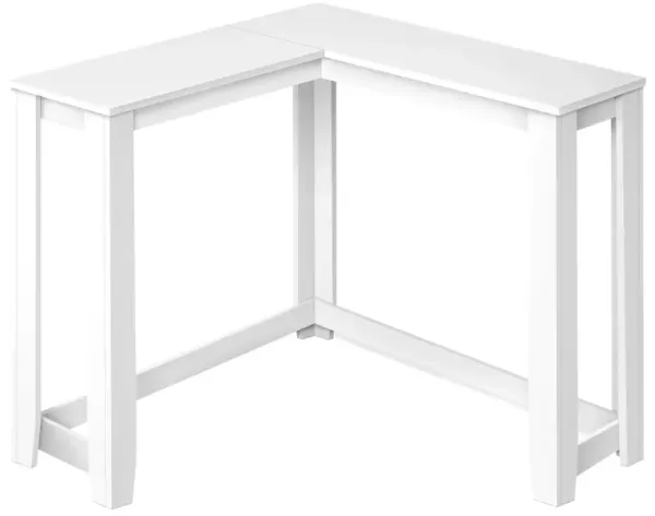 Monarch Specialties I 3656 Accent Table, Console, Entryway, Narrow, Corner, Living Room, Bedroom, Laminate, White, Contemporary, Modern