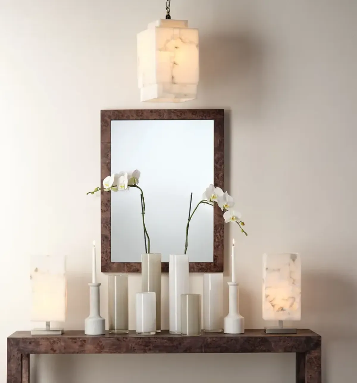 Chandler Charcoal Rectangle Wood Mirror