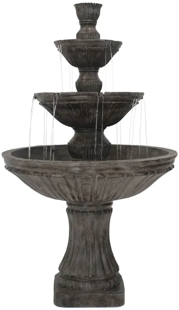 Sunnydaze Classic Designer Polystone Outdoor 3-Tier Fountain