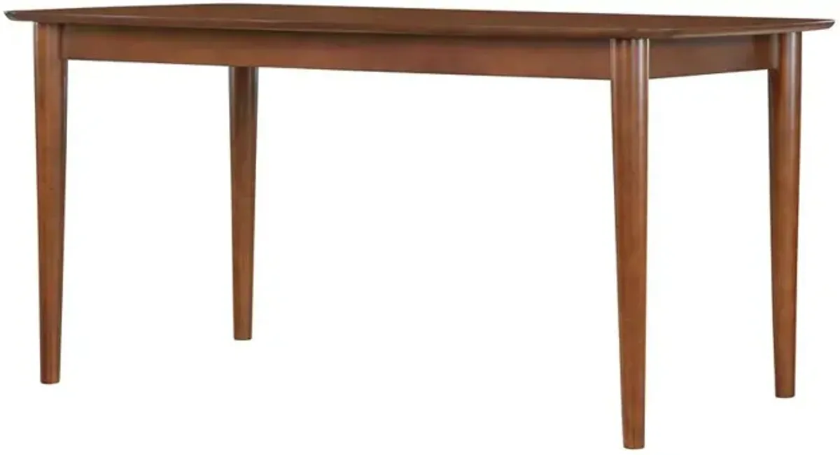 Bonito Walnut Finish Leg Dining Table