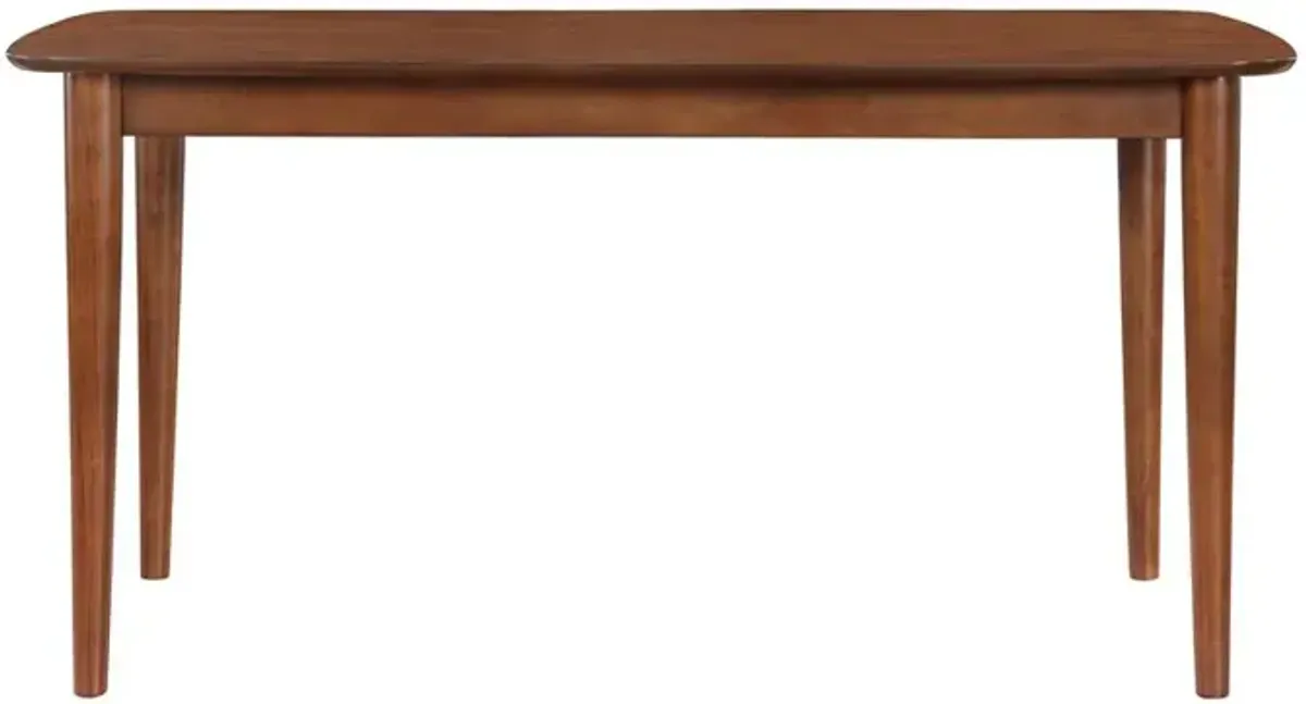 Bonito Walnut Finish Leg Dining Table