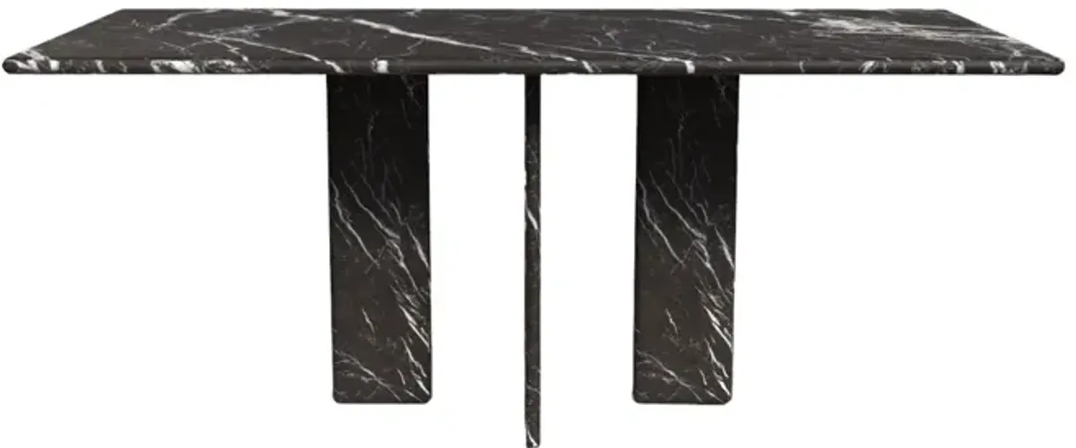 Luna Black Marble Dining Table 72"