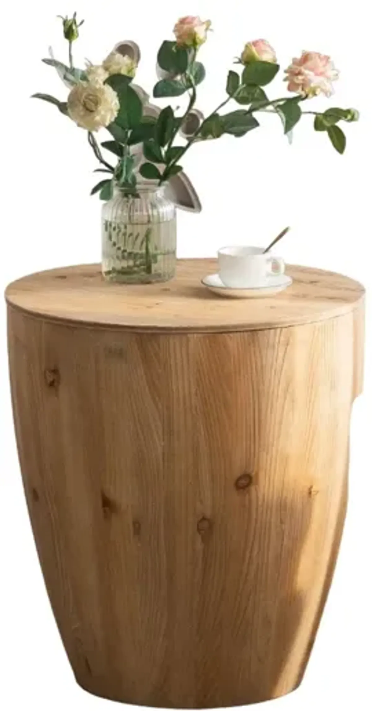 21.06" Vintage Style Bucket Shaped Coffee Table for Office, Dining Room, and Living Room - Elegant and Functional Furniture with Timeless Design