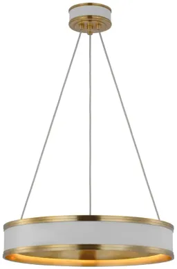 MATTE WHITE AND ANTIQUE-BURNISHED BRASS color