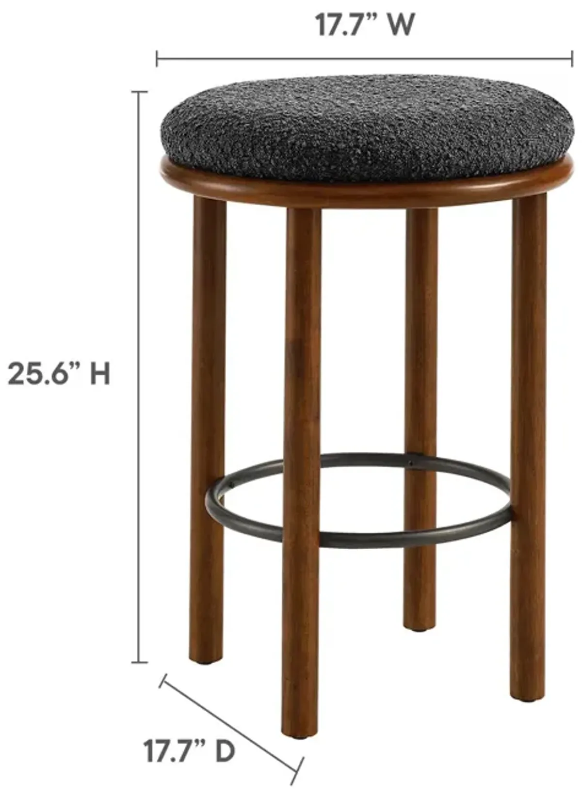 Fable Boucle Fabric Counter Stools - Set of 2