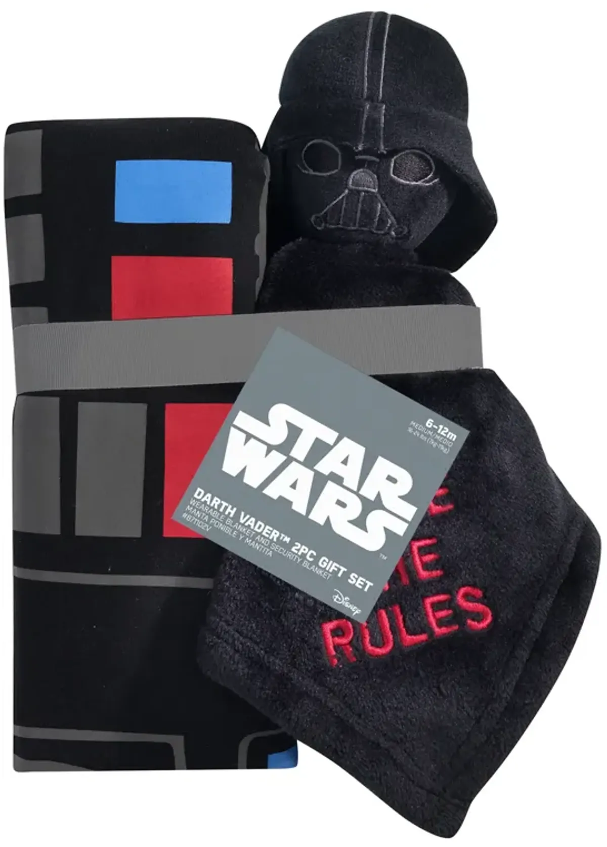 Lambs & Ivy Star Wars Darth Vader Wearable Blanket & Lovey Baby Gift Set - 2pc