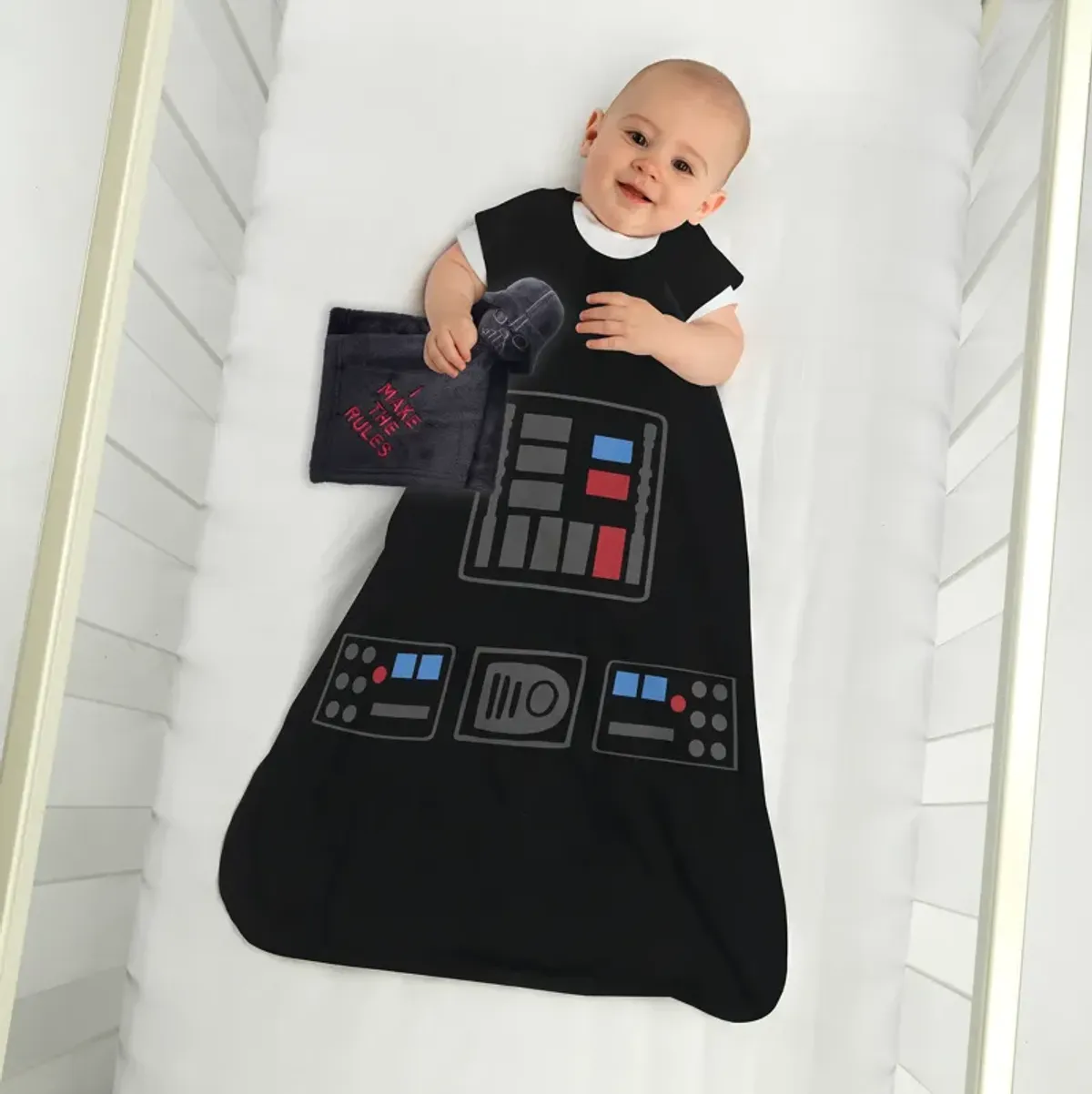 Lambs & Ivy Star Wars Darth Vader Wearable Blanket & Lovey Baby Gift Set - 2pc