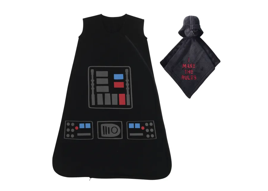 Lambs & Ivy Star Wars Darth Vader Wearable Blanket & Lovey Baby Gift Set - 2pc