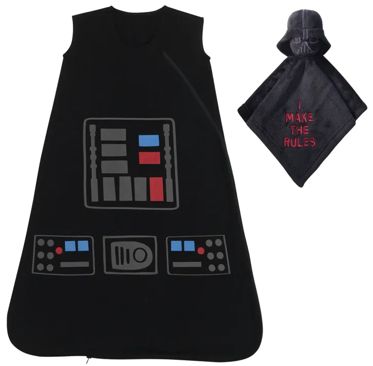 Lambs & Ivy Star Wars Darth Vader Wearable Blanket & Lovey Baby Gift Set - 2pc