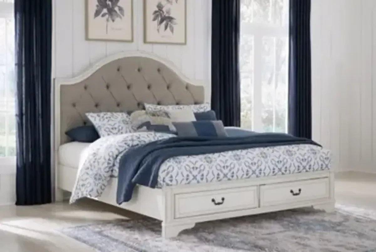 Brollyn Queen Upholstered Panel Storage Bed