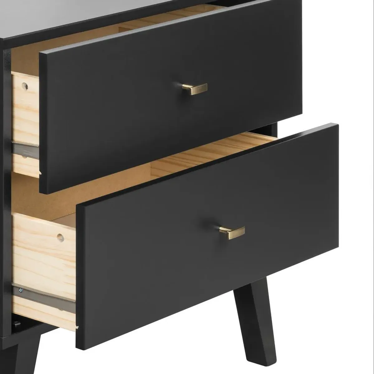 Prepac Milo Mid Century Modern  4-drawer Chest, Black