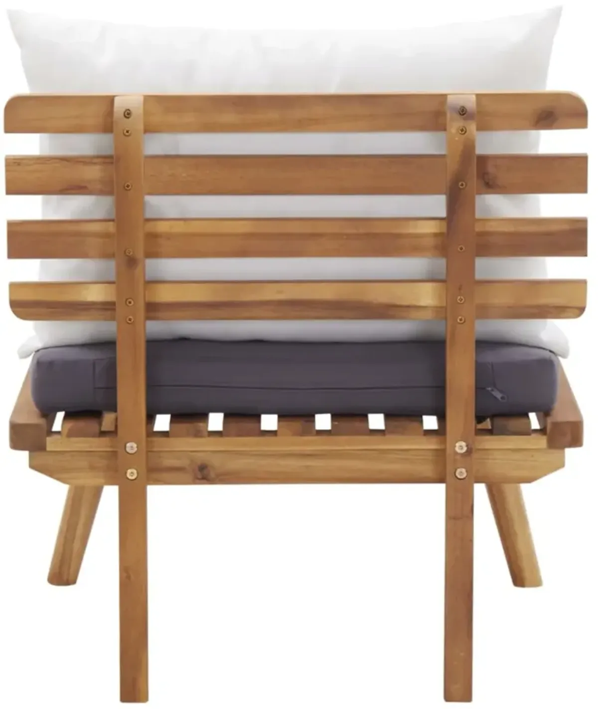 vidaXL Garden Chair with Cushions Solid Acacia Wood