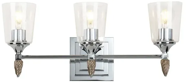 Lucas McKearn Vetiver Light Vanity in Polished Chrome with Silver Accent