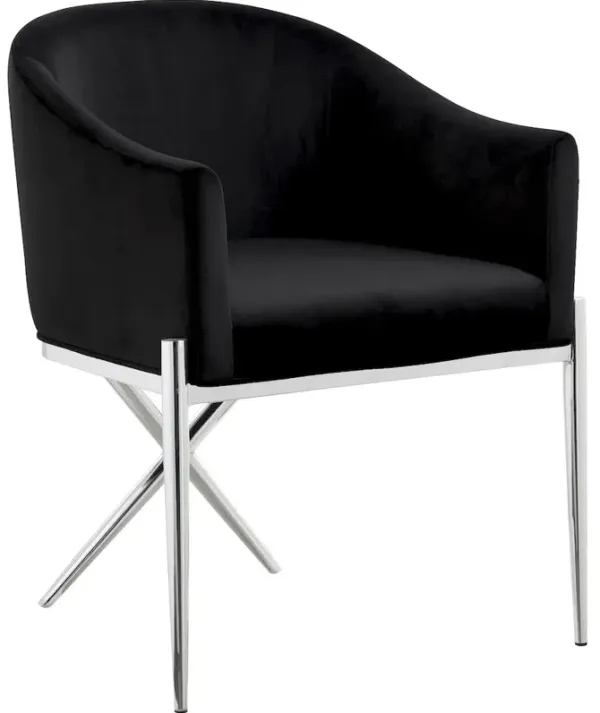 Meridian Furniture Xavier Black Velvet Dining Chair