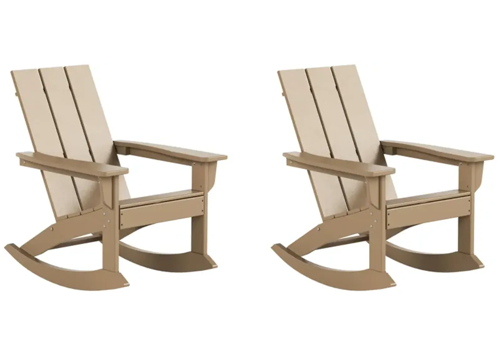 WestinTrends Modern Adirondack Outdoor Rocking Chair (Set of 2)