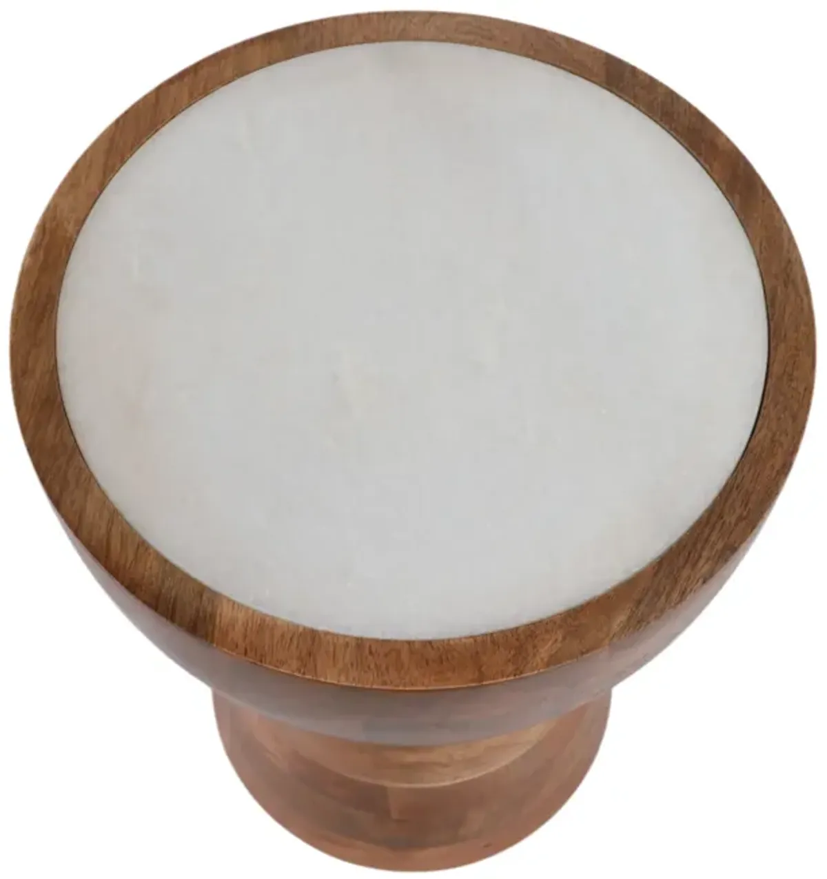 Hourglass Marble Top Accent Table