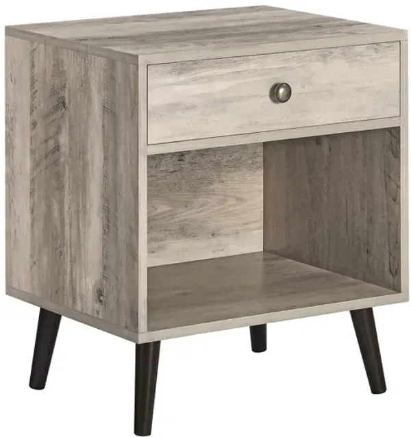 Hivvago Pine Wood Legs Nightstand
