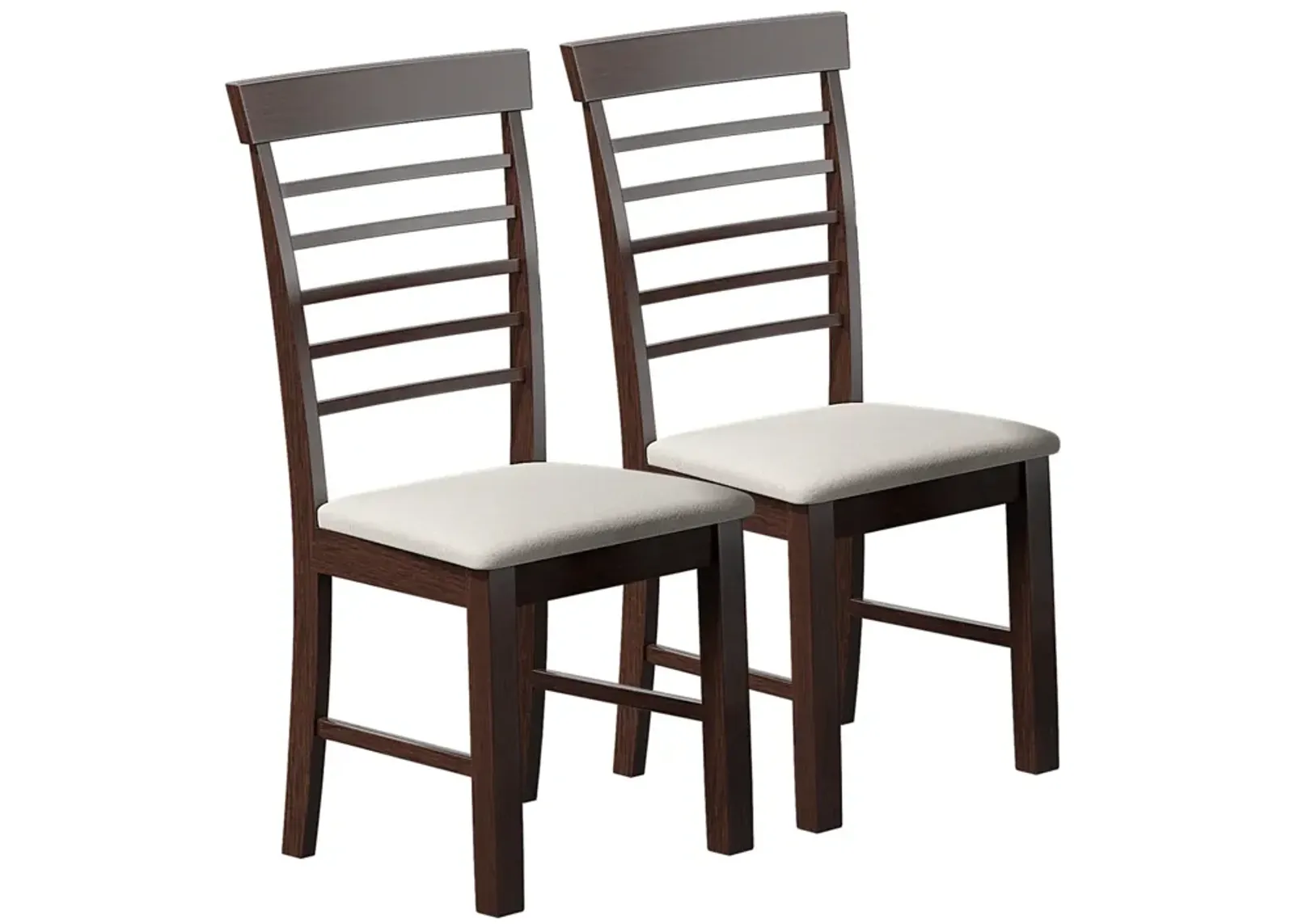 Retro Dining Chairs, Cream & Cappuccino, 2-Pack