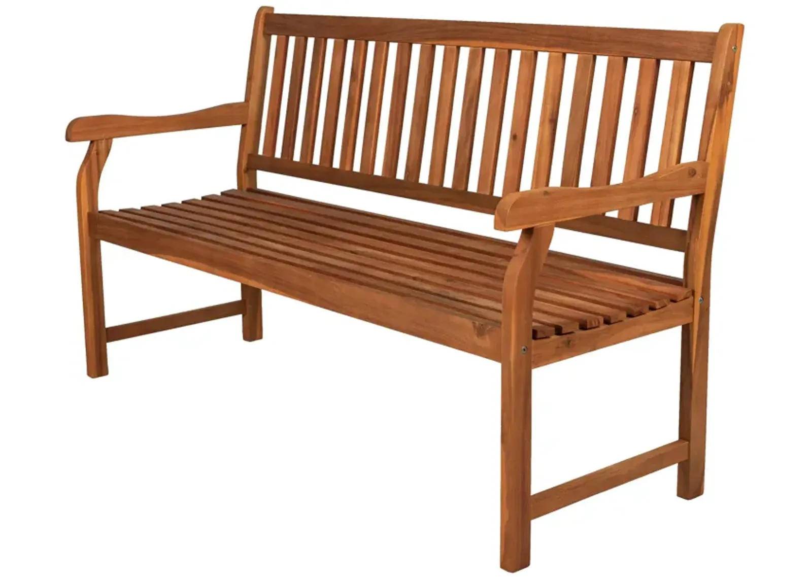 Laurel Slat Back Acacia Wood Outdoor Garden Patio Bench