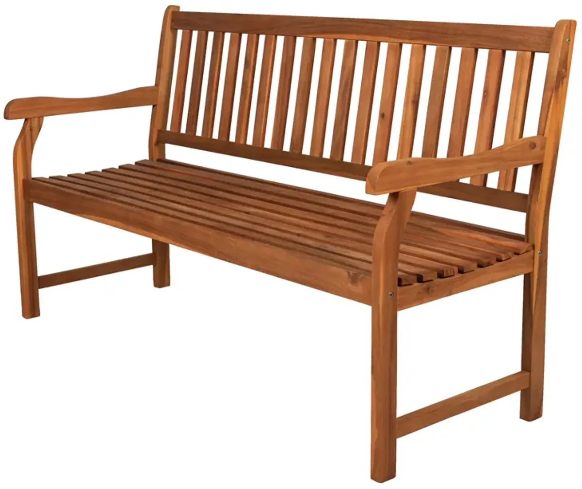 Laurel Slat Back Acacia Wood Outdoor Garden Patio Bench