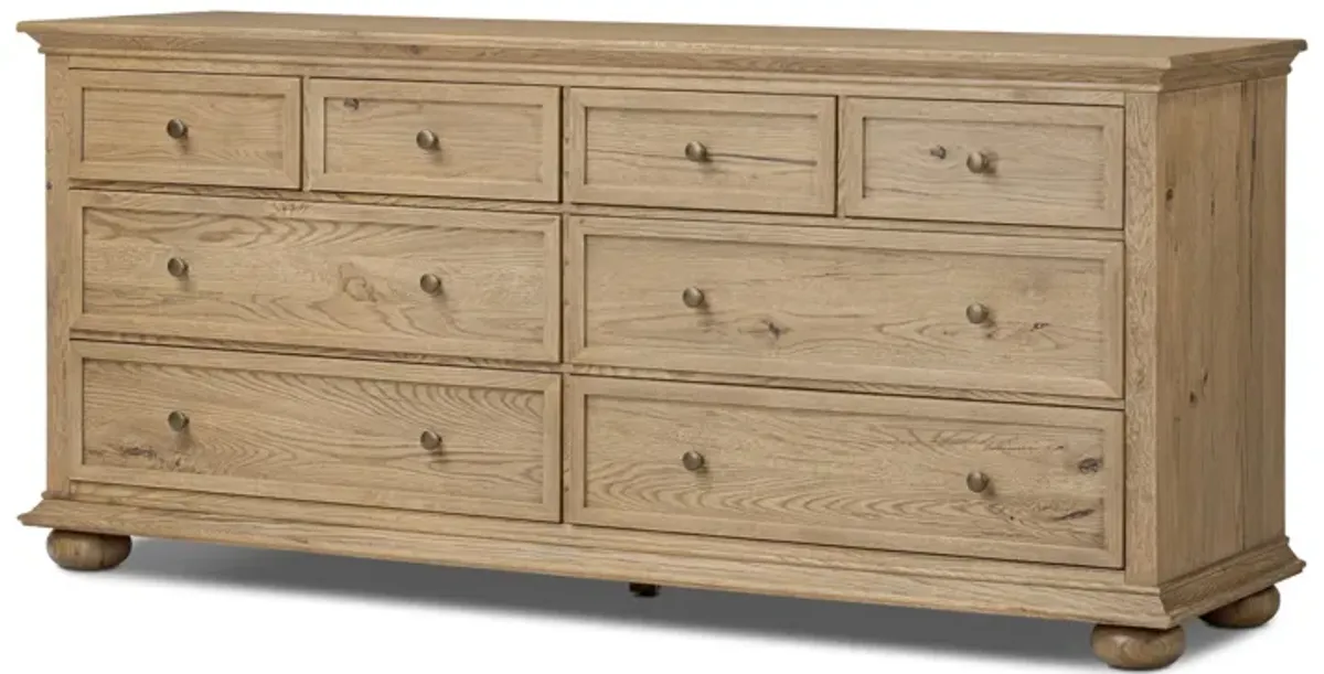 Geoffrey Worn Oak Wide Dresser