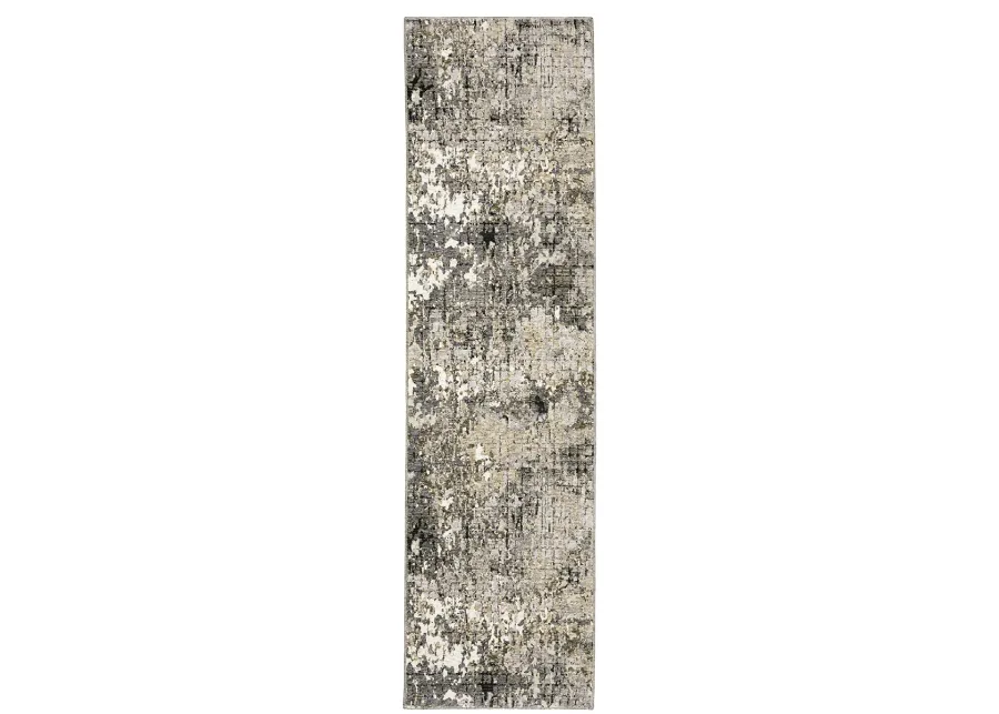 Nebulous 2'3" x 7'6" Grey Rug