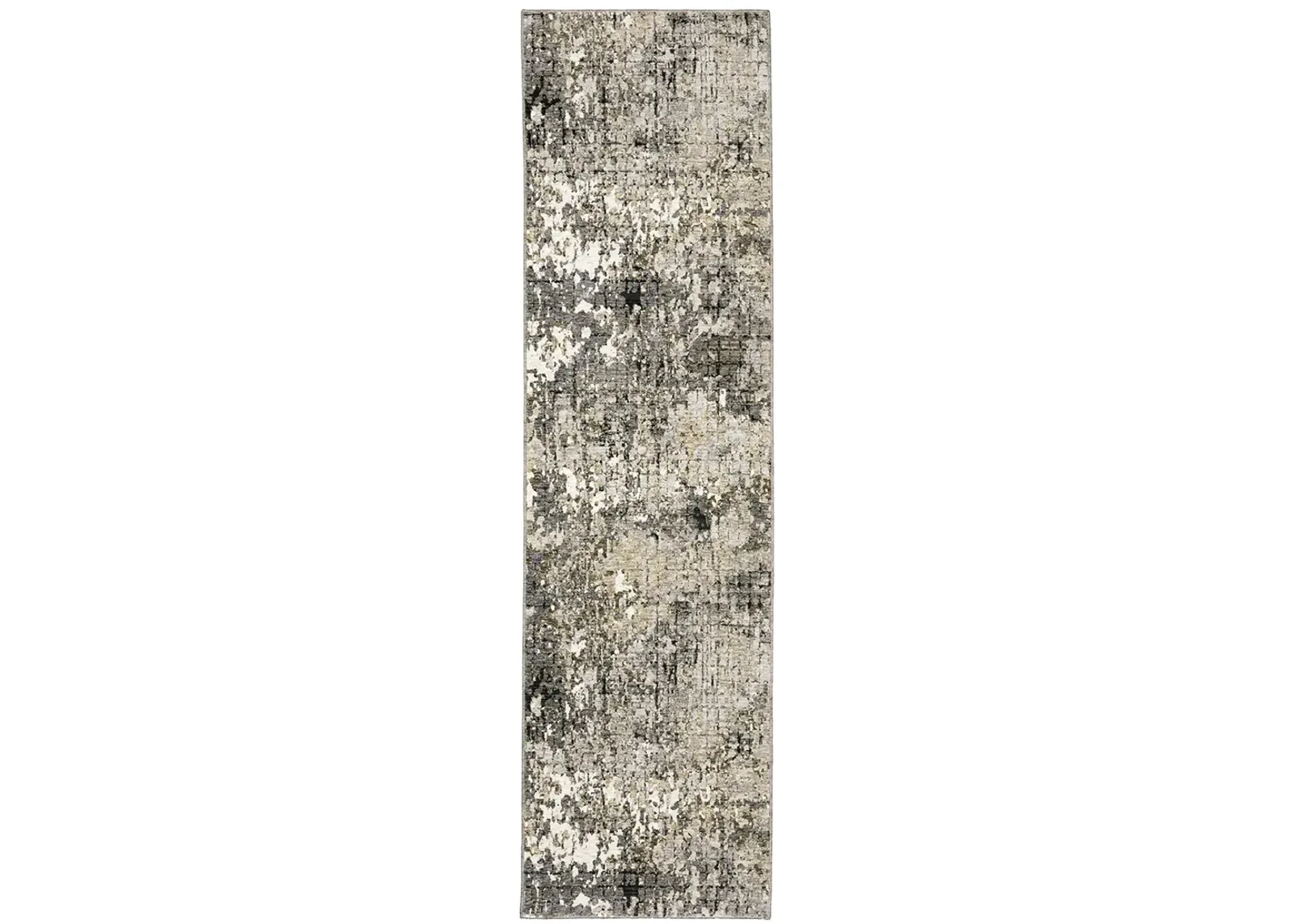 Nebulous 2'3" x 7'6" Grey Rug