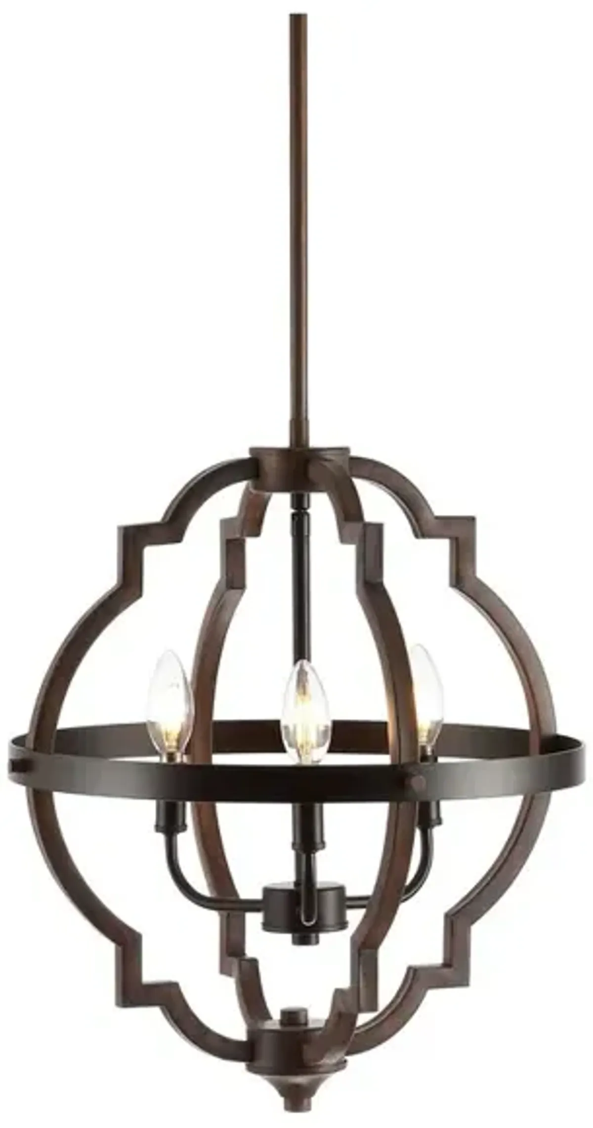 Ogee 3-Light Adjustable Iron Rustic Industrial LED Pendant