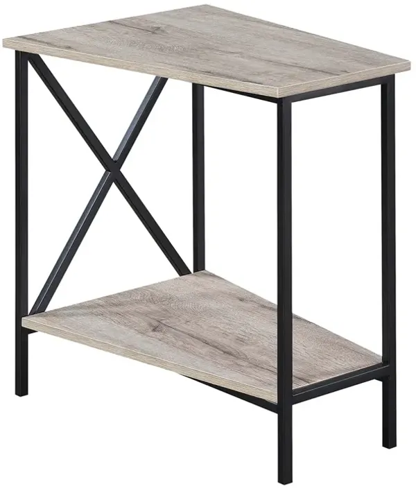 Convenience Concepts Tucson Wedge End Table, Sandstone / Black