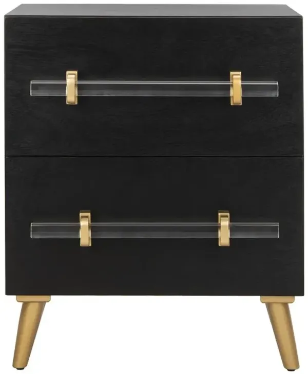 Safavieh Sienne 2 Drawer Nightstand, Black